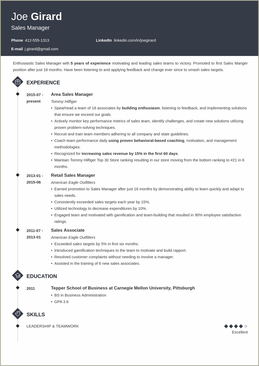 Pharmaceutical District Sales Manager Resume Examples