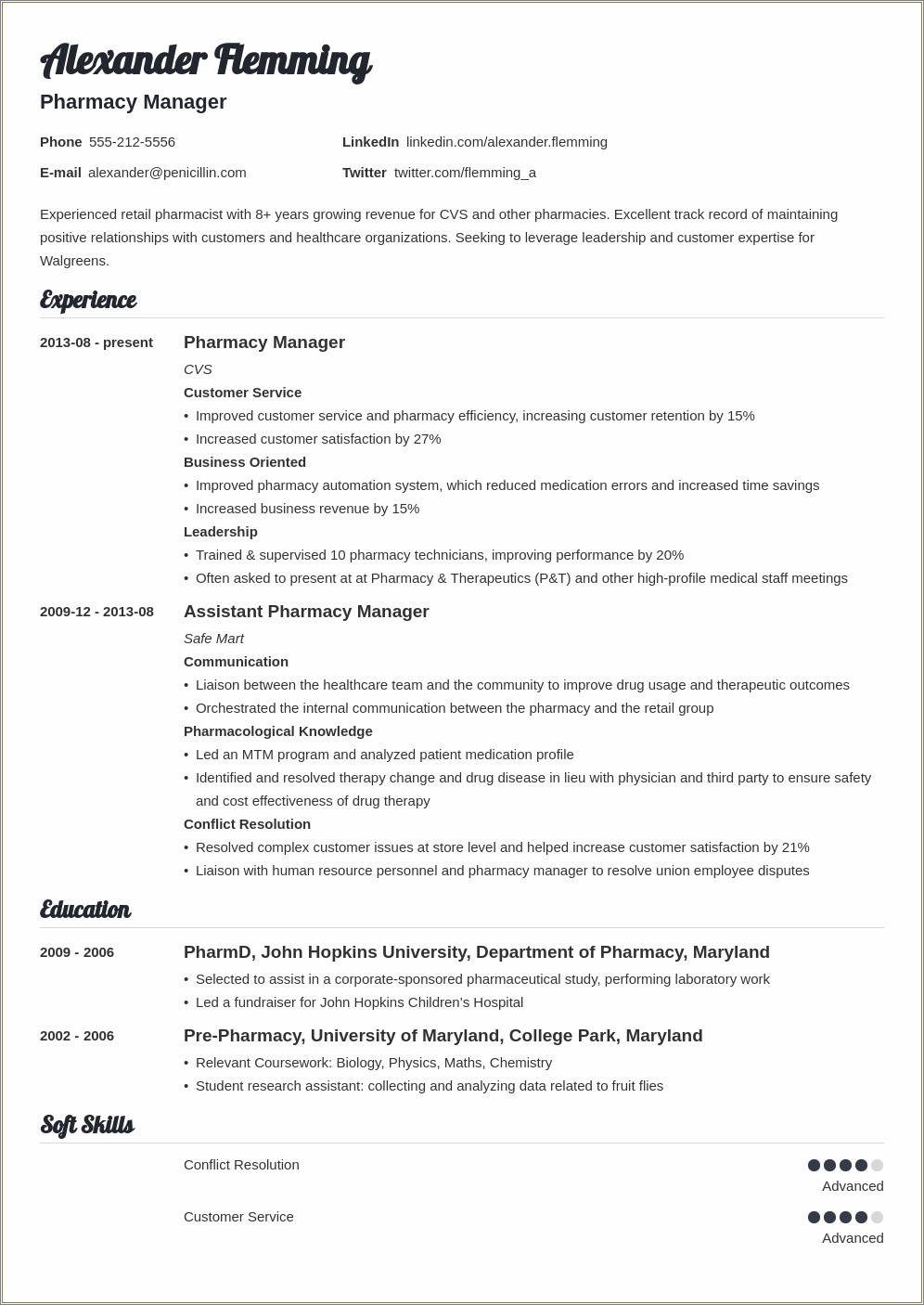 Pharmacy Assistant Resume Sample No Experience