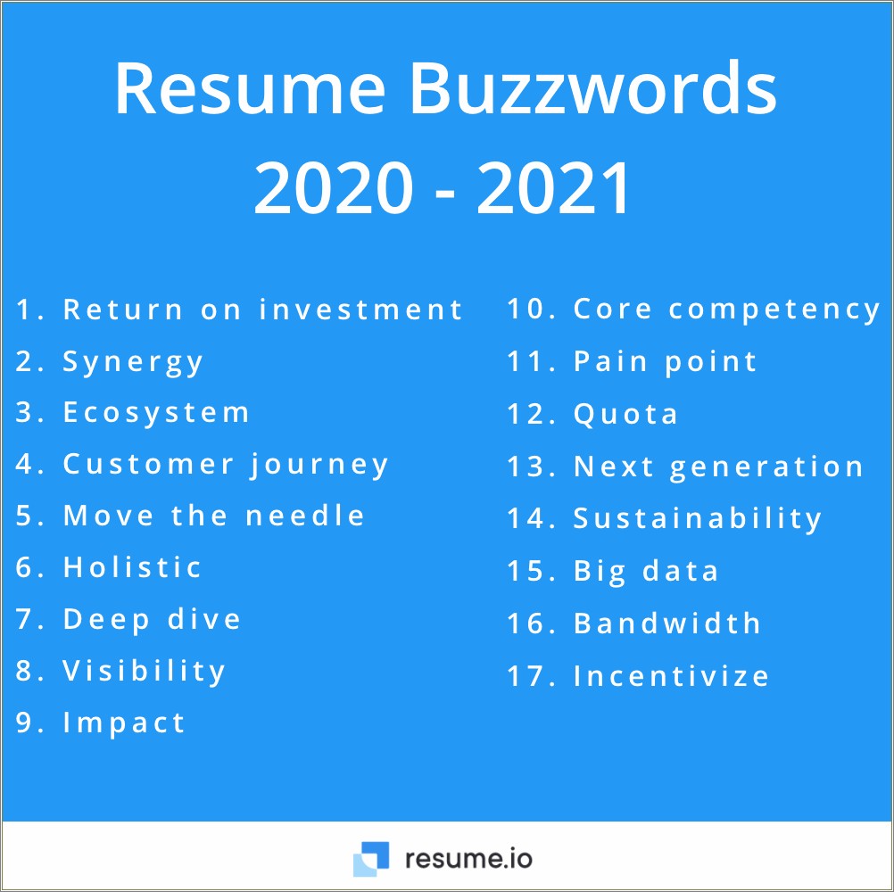 Phrases That Are Good On A Resume