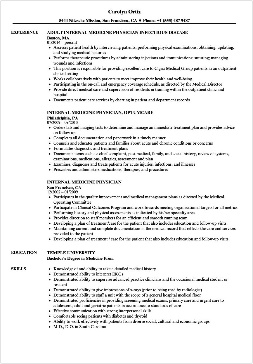 Physician Assistant Family Medicine Resume Objective