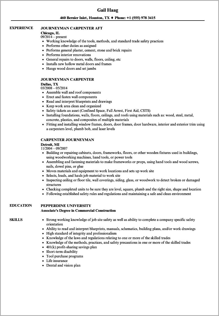 Picture Framing Job Description For Resume