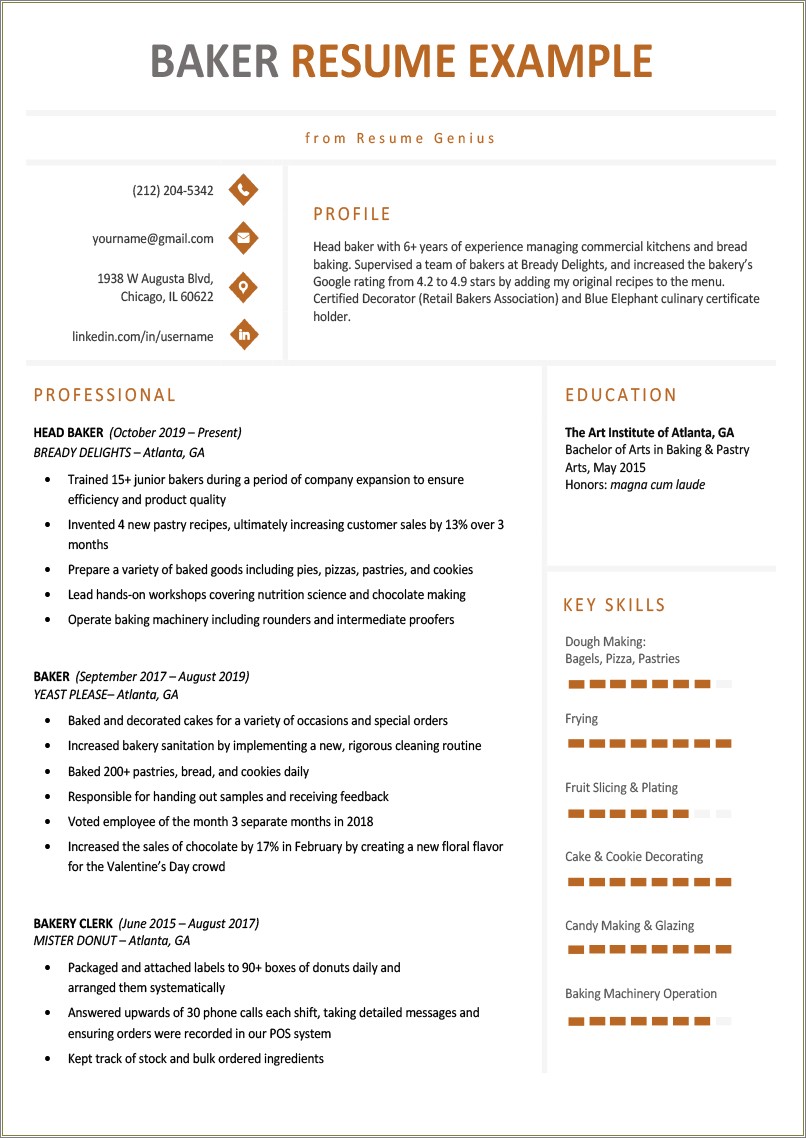 Pizza Maker Job Description For Resume