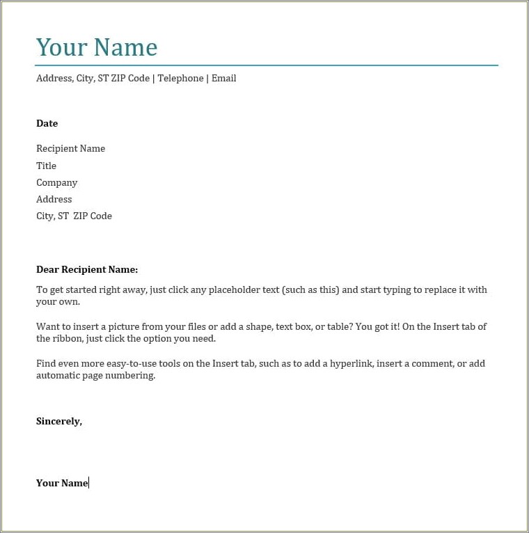 Plain And Simple Cover Letters For Resume Free