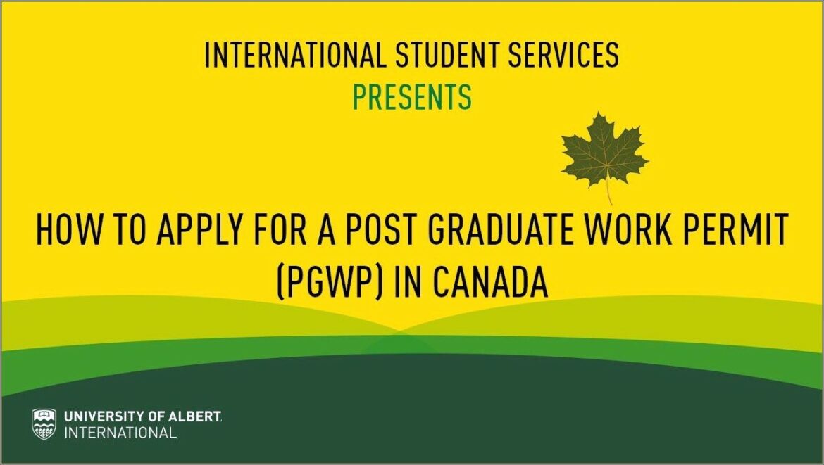 Post Graduate Work Permit On Resume