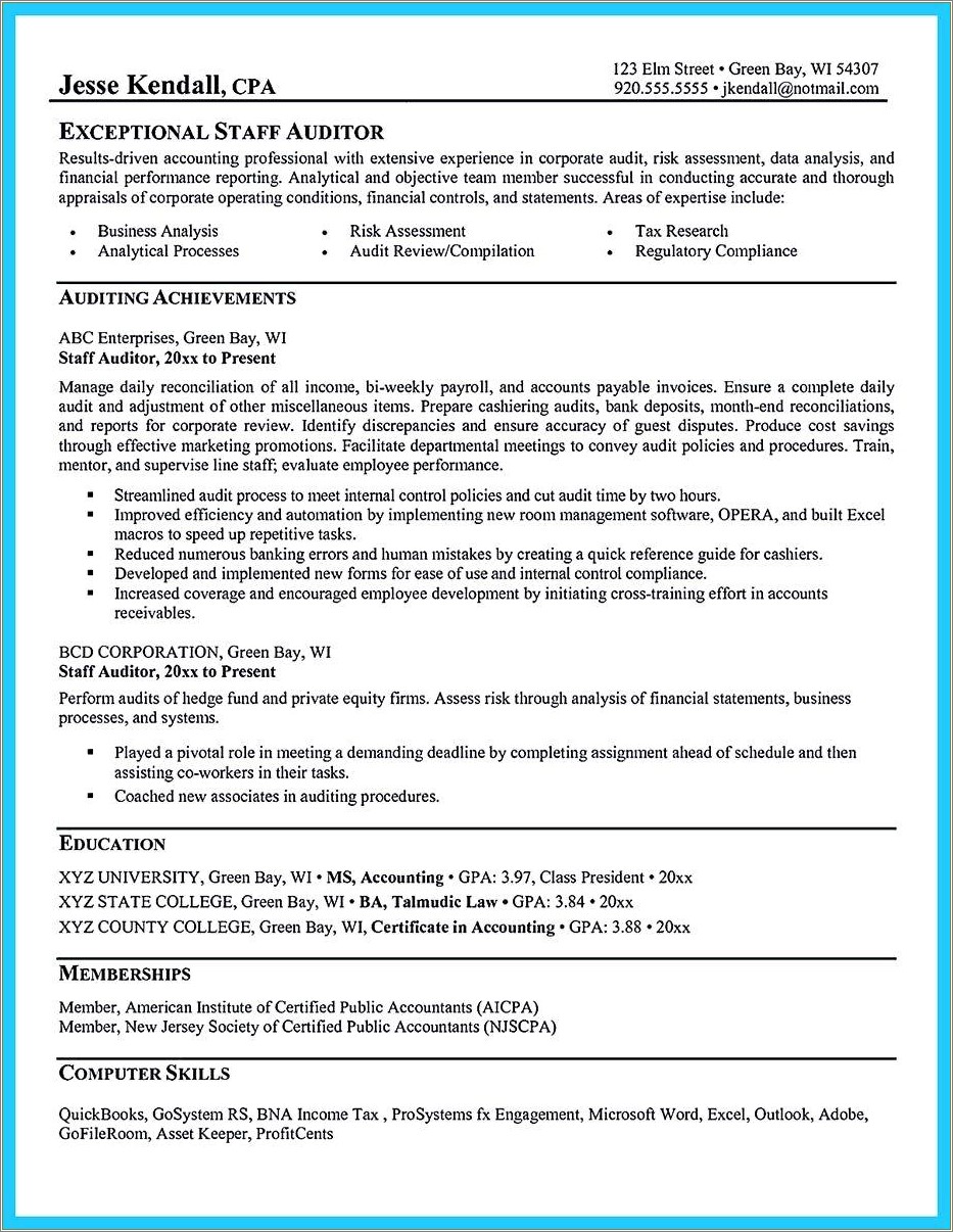 Private Equity Fund Accountant Resume Sample