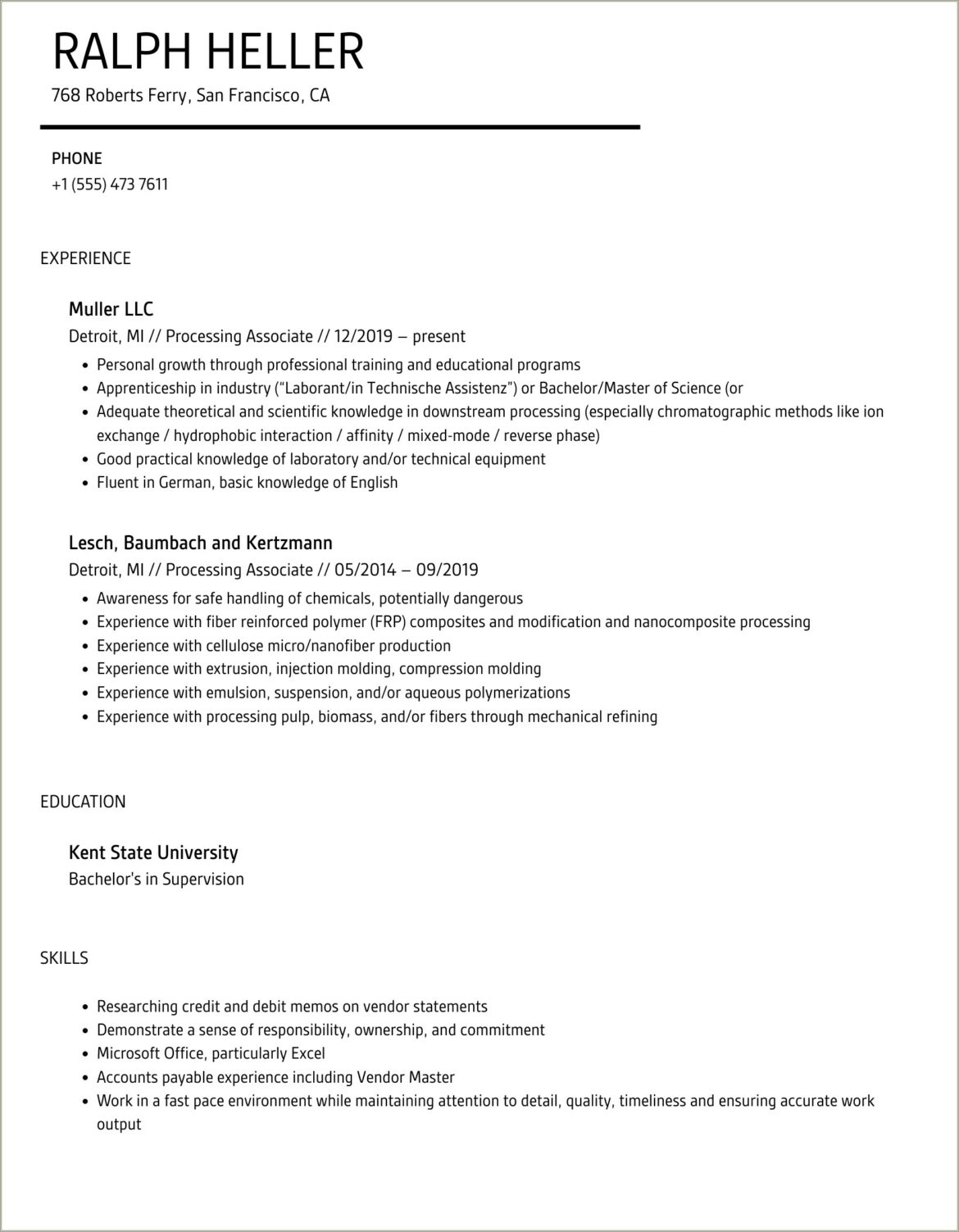 Processing Team At Belk Resume Example