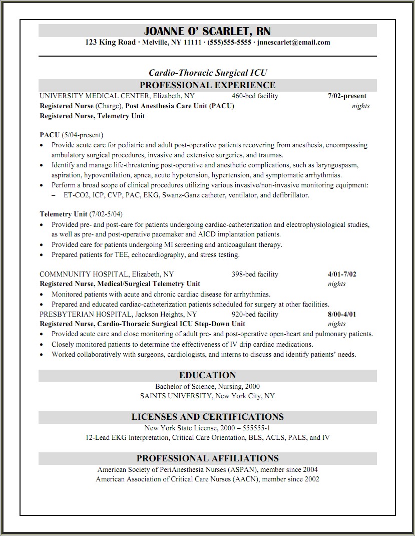 Professional Affiliations On A Resume Examples