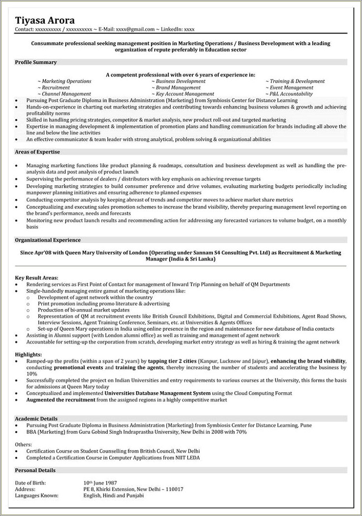 Professional And Personal Skills For Resume