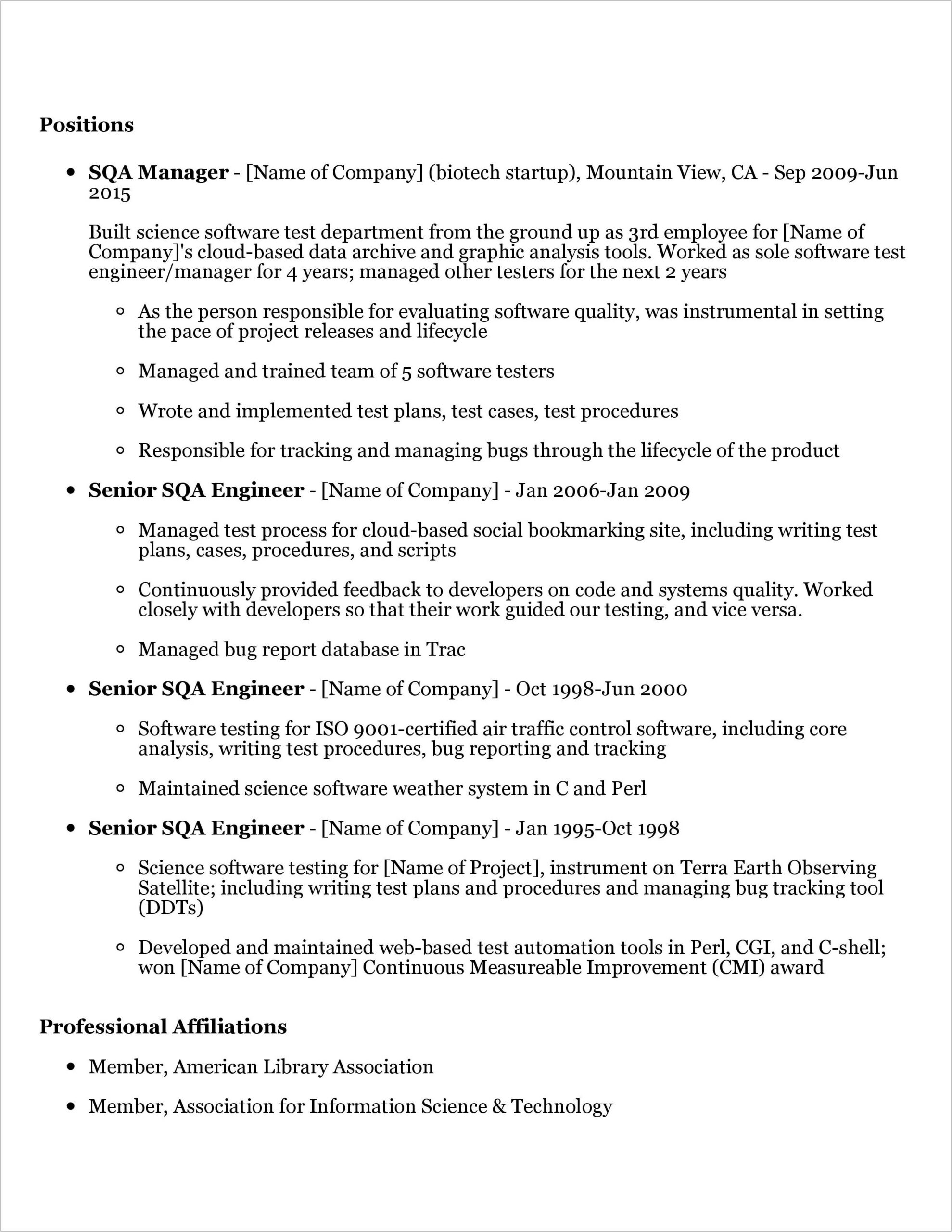 Professional Librarian Resume Summary Of Qualifications