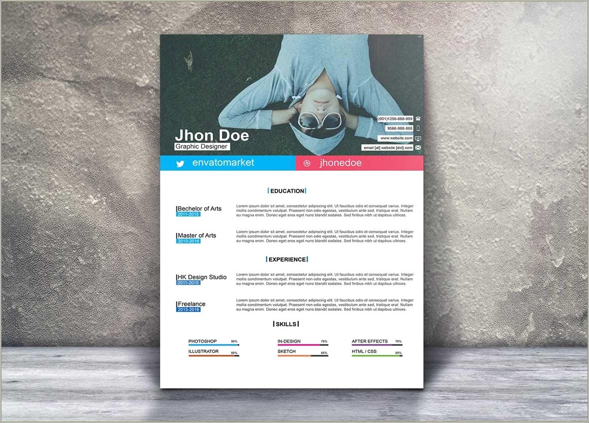 Professional One Page Resume Free Download