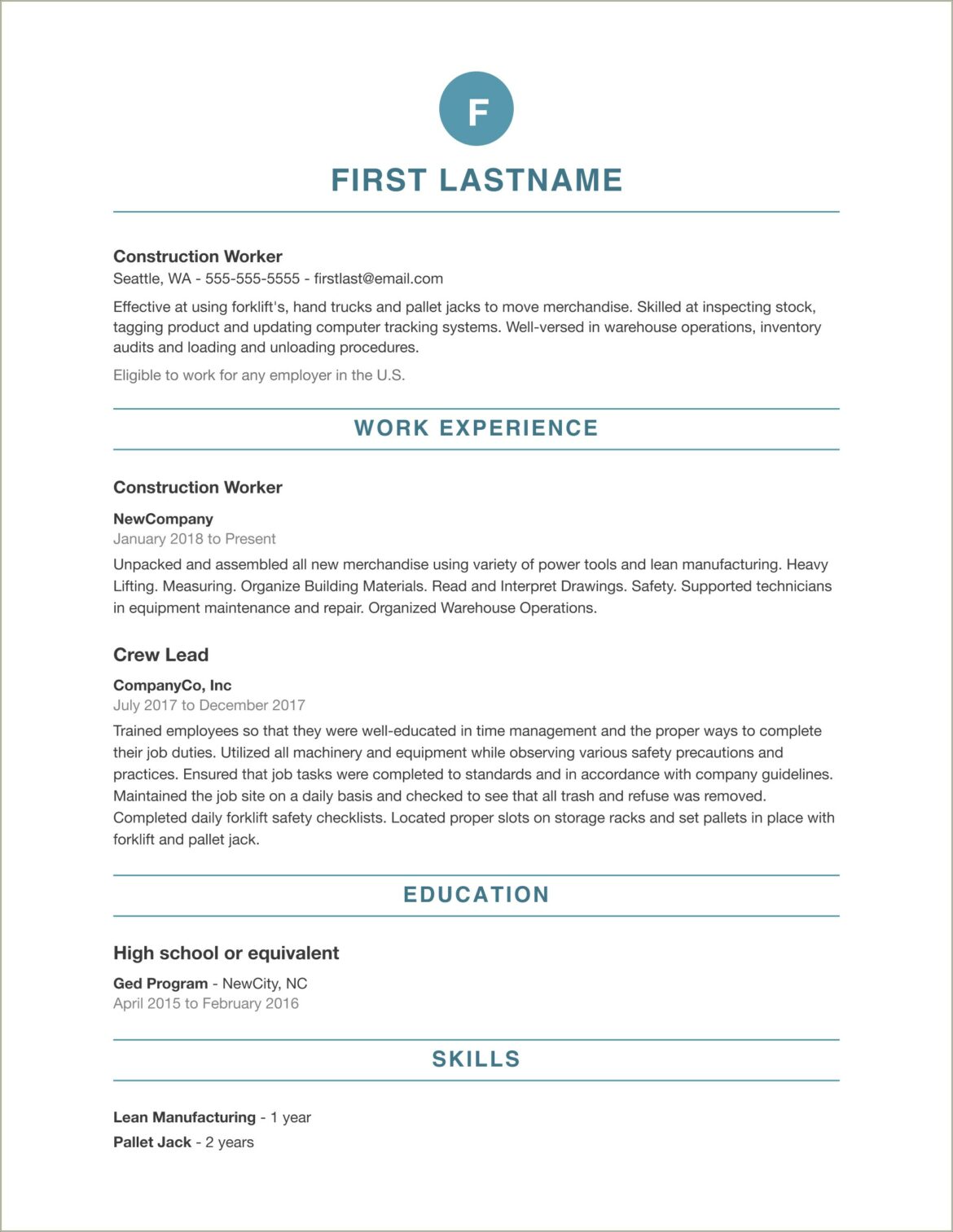 Professional Resume For Someone Working On Ged