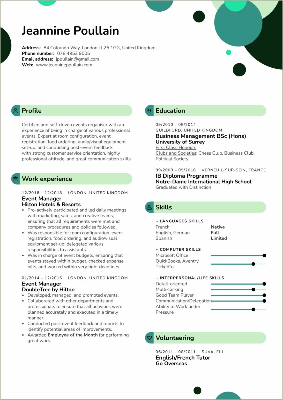 Professional Skills For Communication Management For Resume