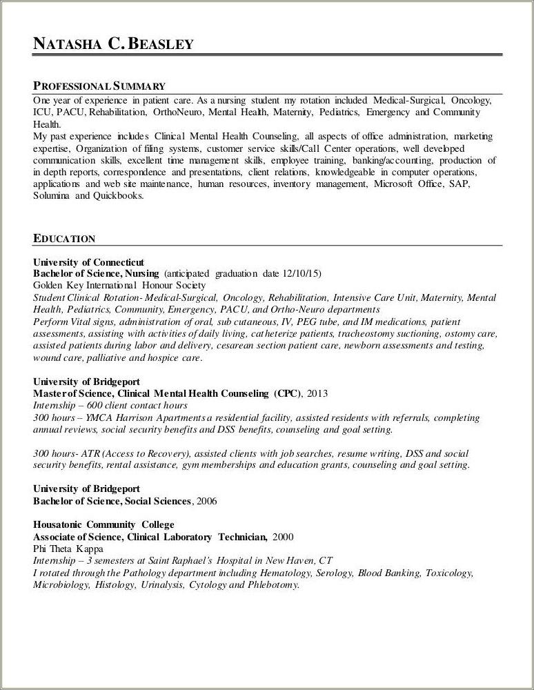 Professional Summary For Director Of Nursing Resume