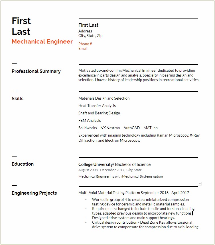 Professional Summary For Resume No Work Experience Examples