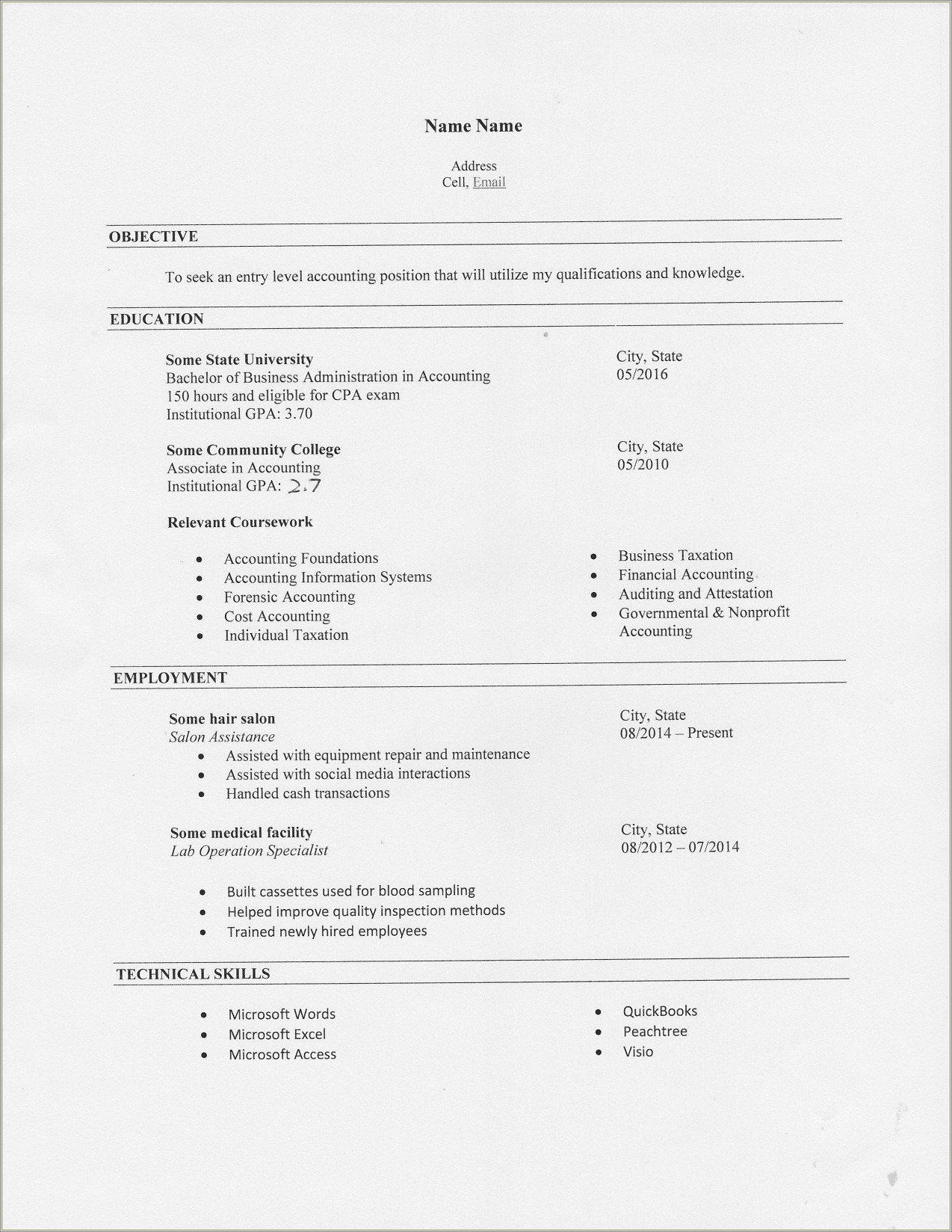 Profile On Resume Examples For Graduate Reddit
