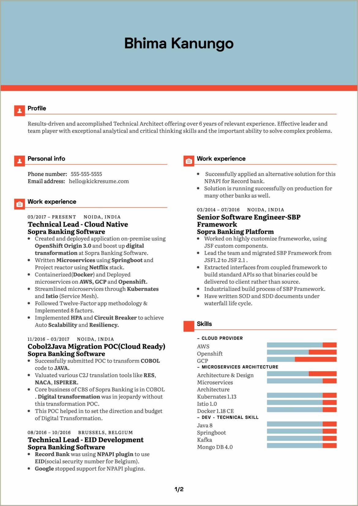 Project Manage It Migration Banking Transformation Resume