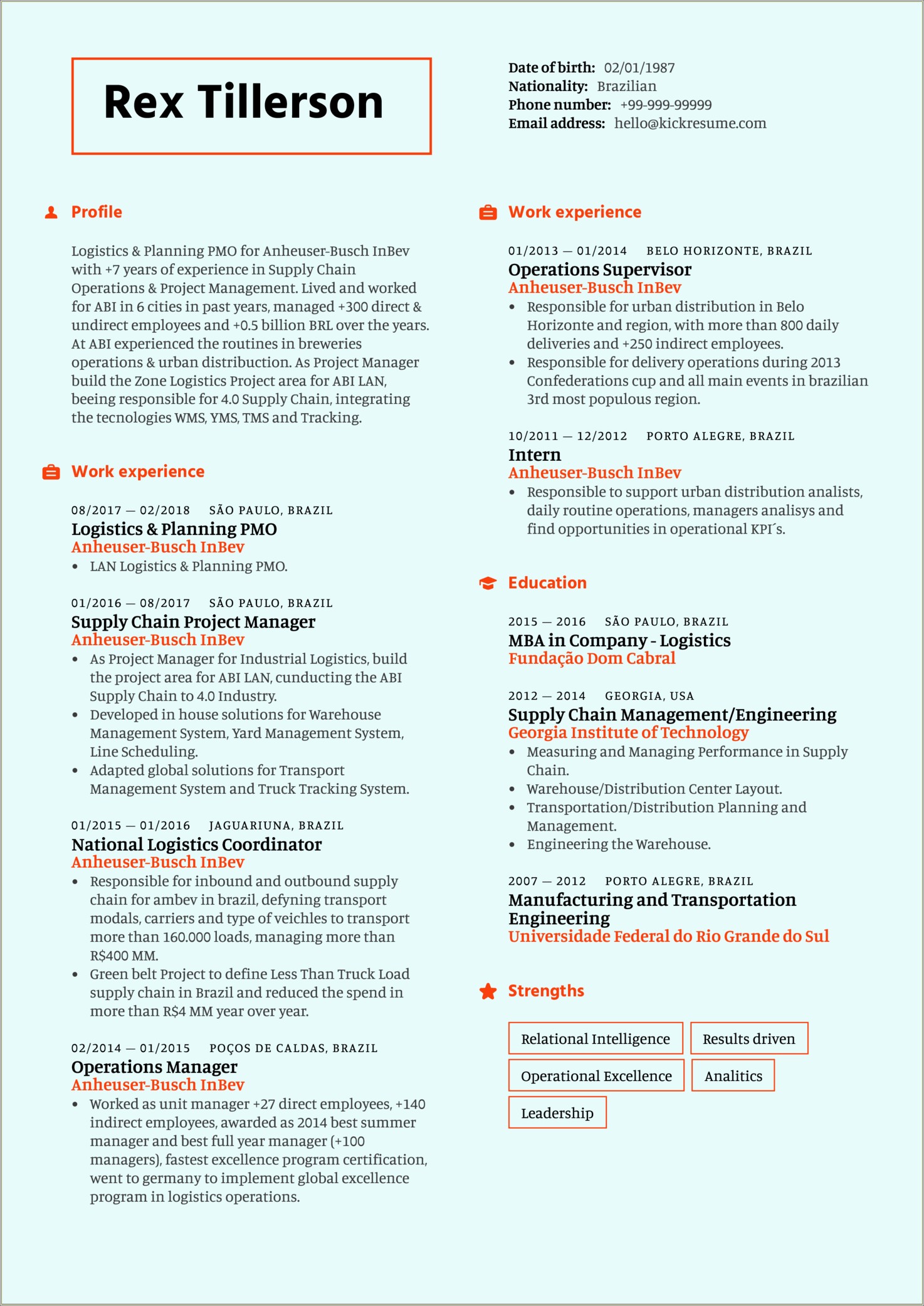 Project Management Resume Samples For Freshers