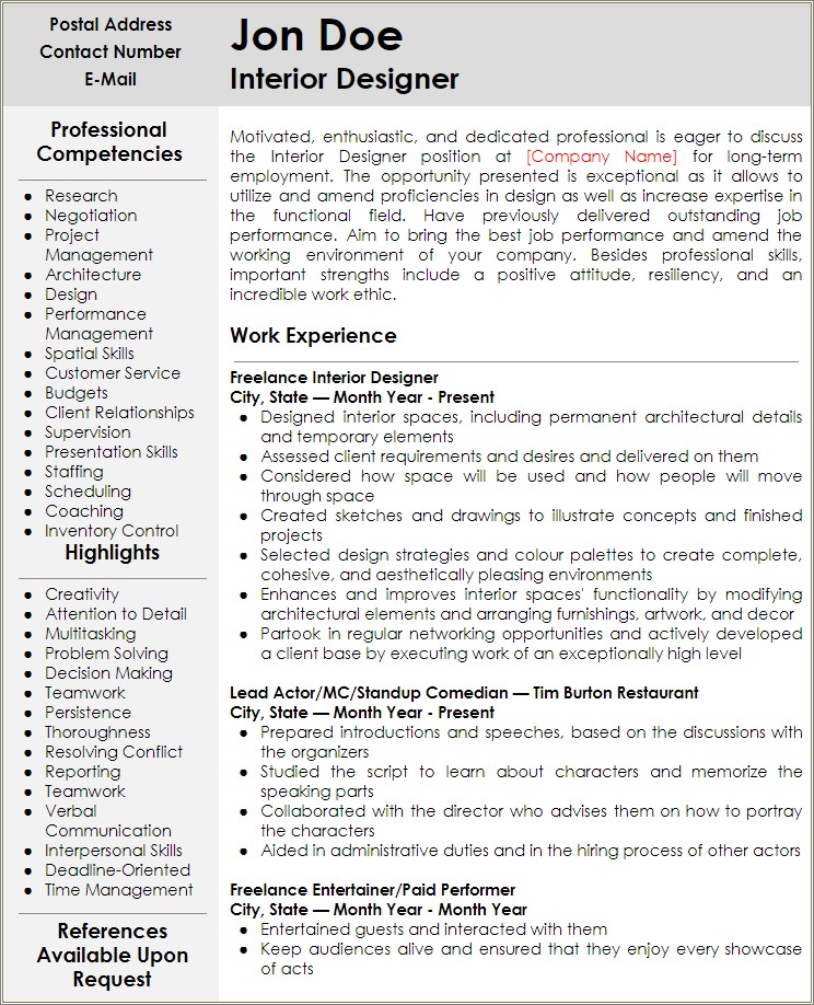 Project Manager Job Description Resume Script