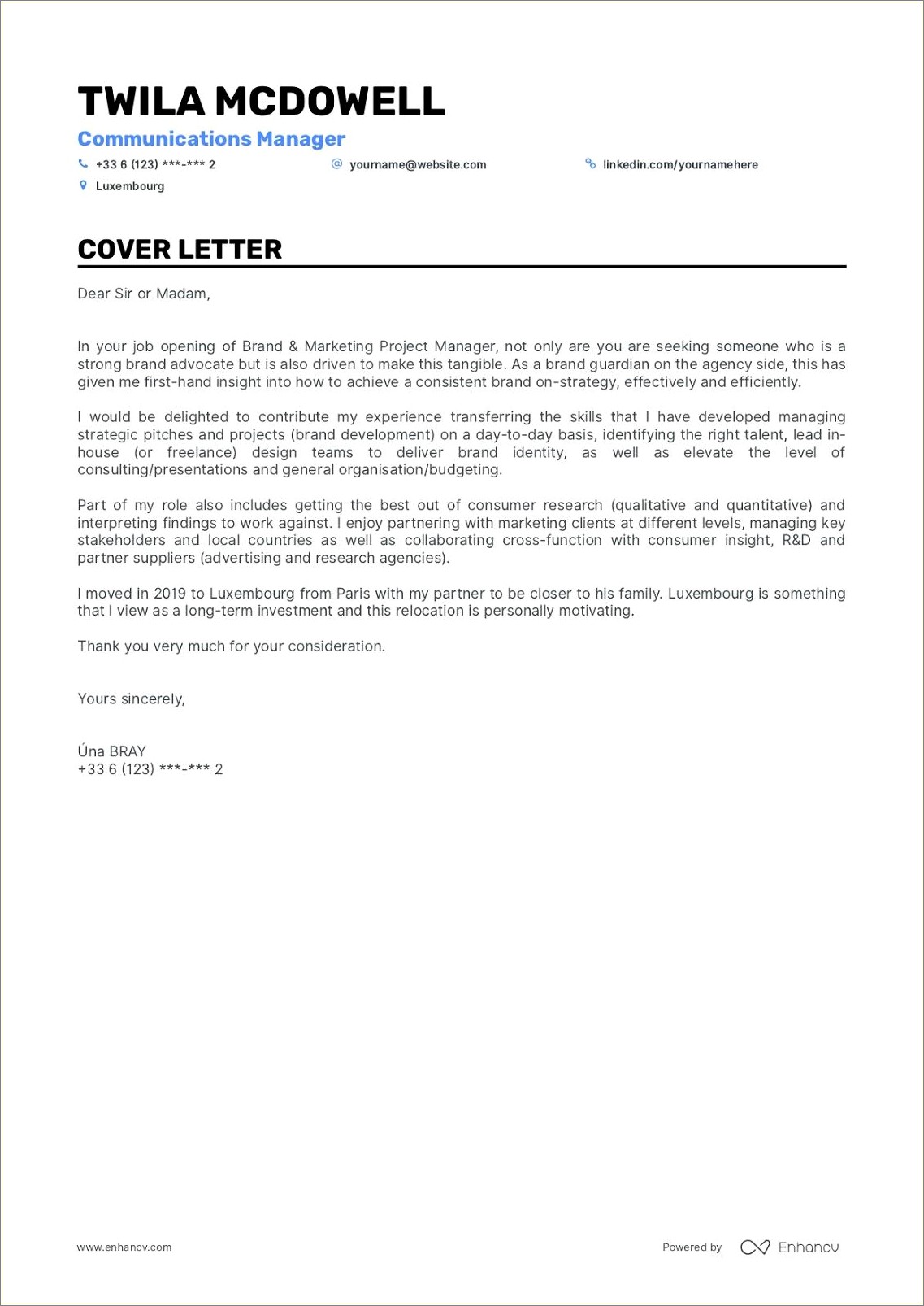 Project Not On Resume But In Cover Letter