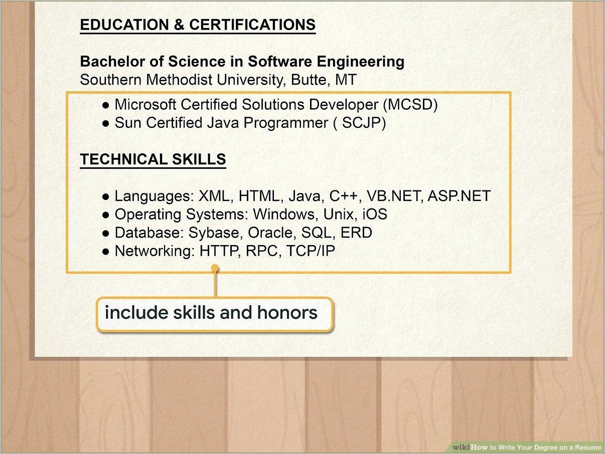 Put Certification Working Towards On Resume Expected