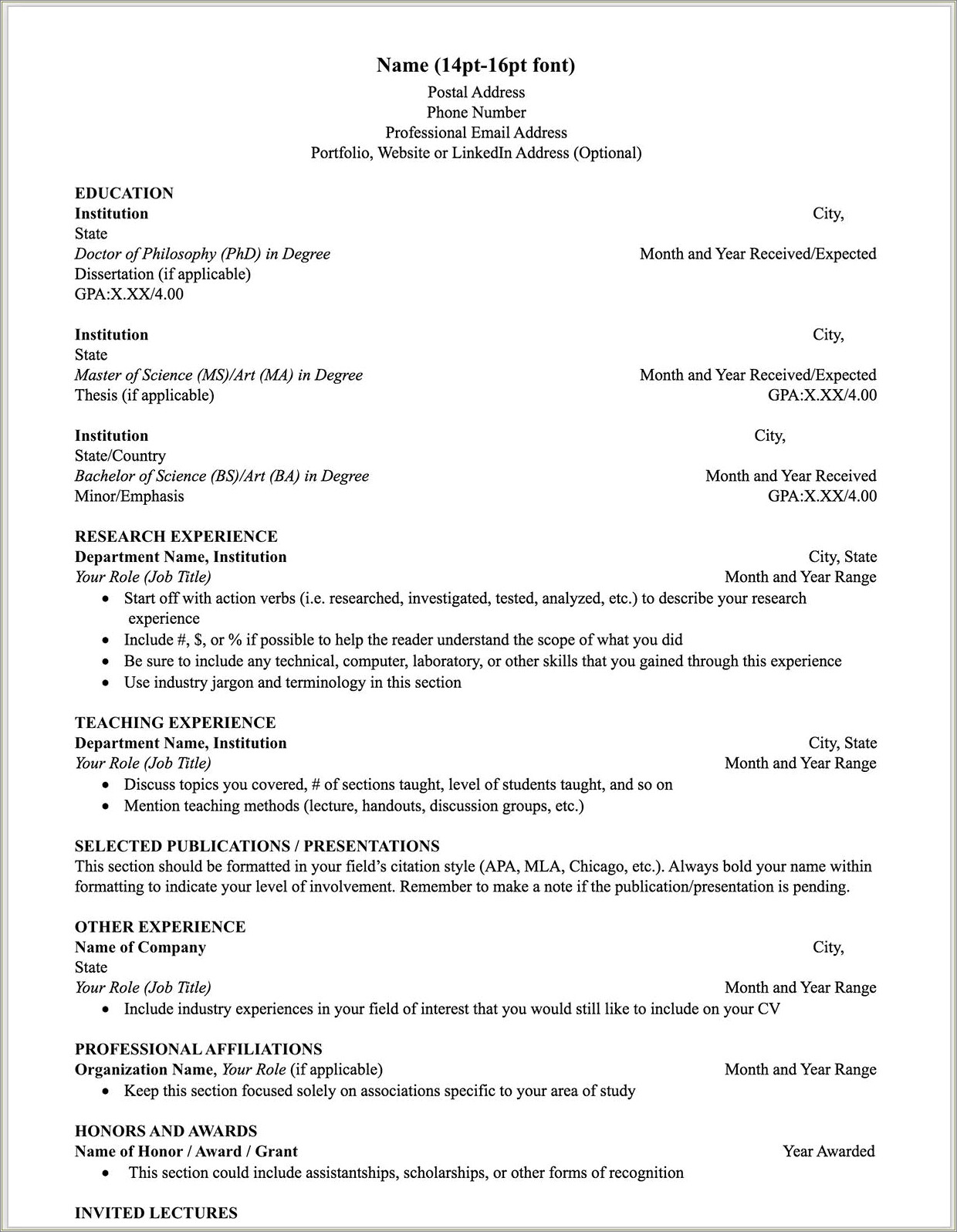 Put College Or Degree First In Resume