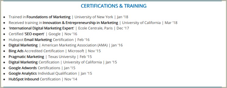 Put Fema Certifications On A Resume