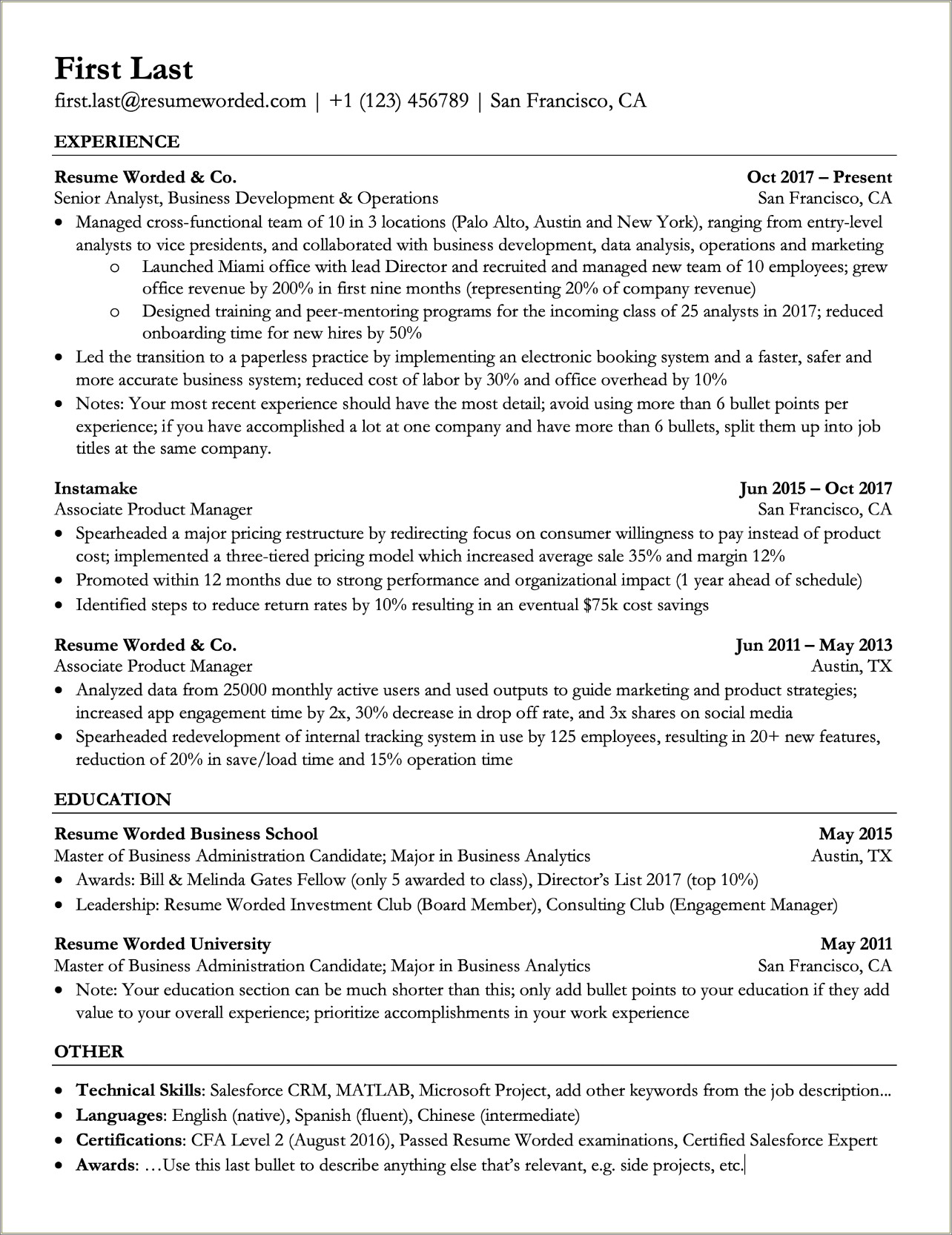 Put Job Description In Resume In White