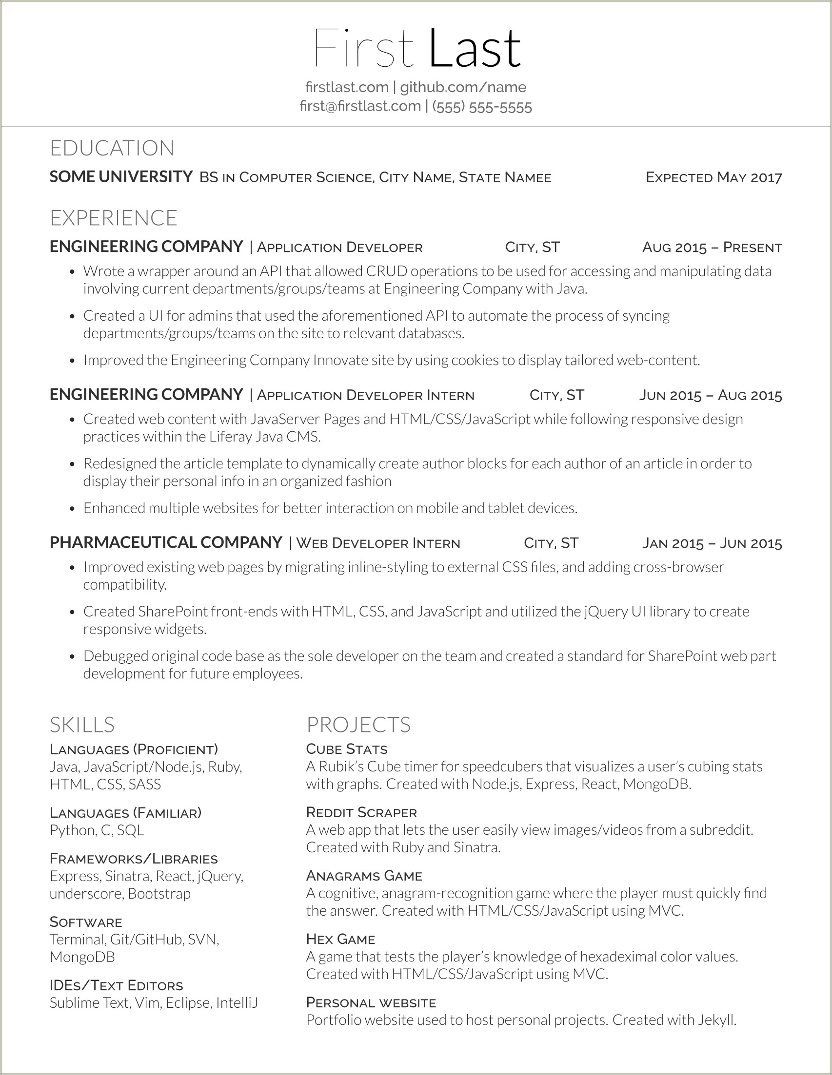 Put Link To Project In Resume Reddit