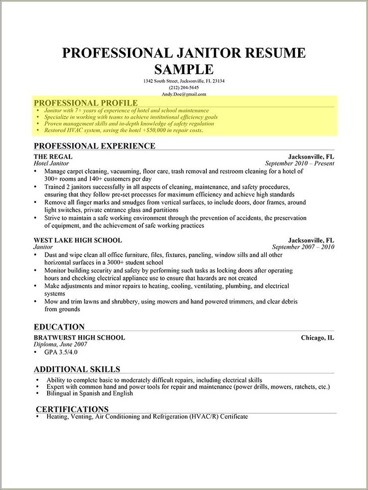 Put Personal Work Story On Resume