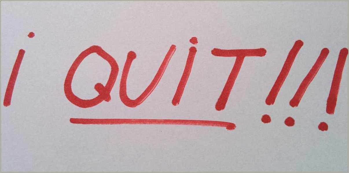 Putting A Job You Quit On Your Resume