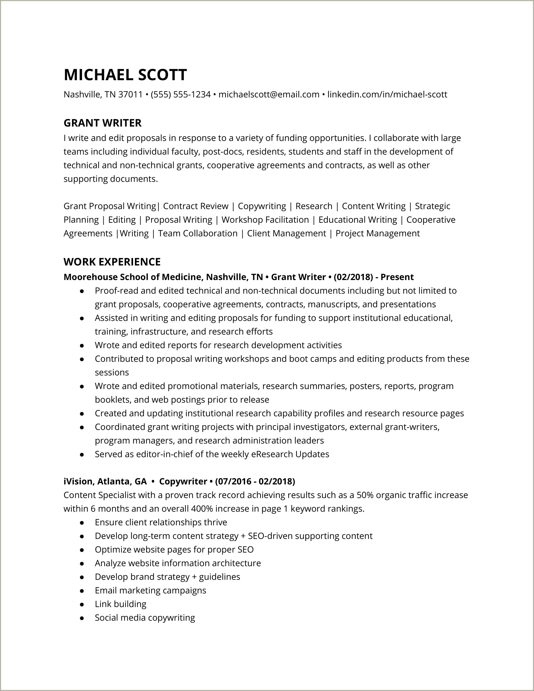 Putting Key Words In Resume In White