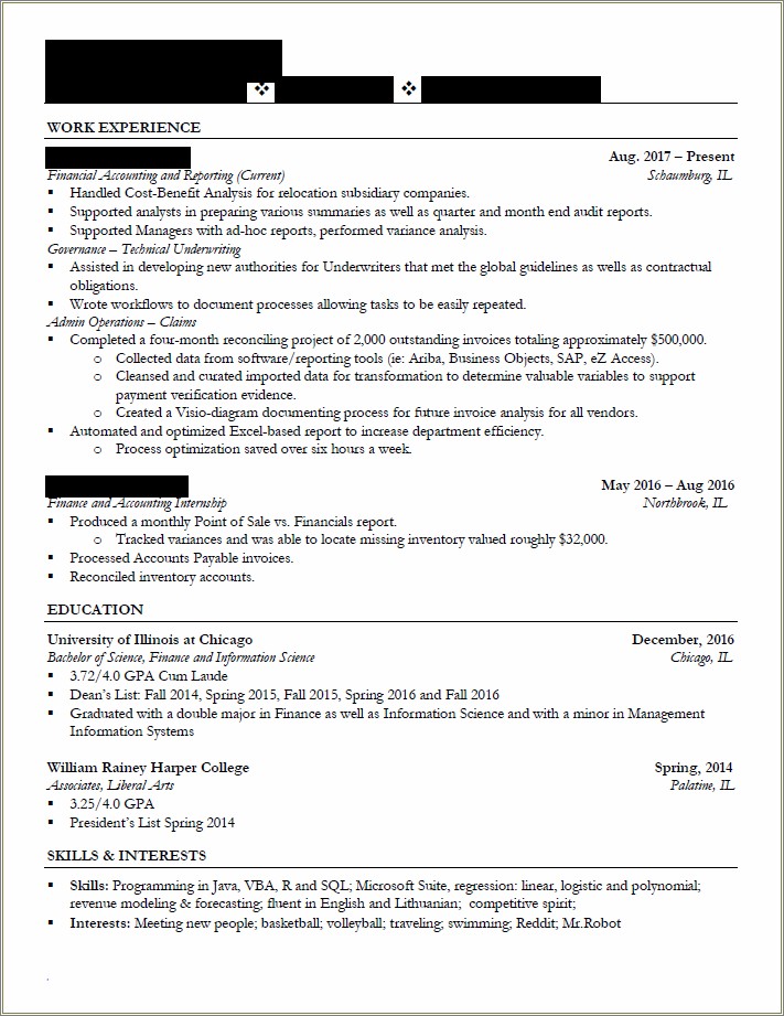 Putting Only Major Gpa On Resume