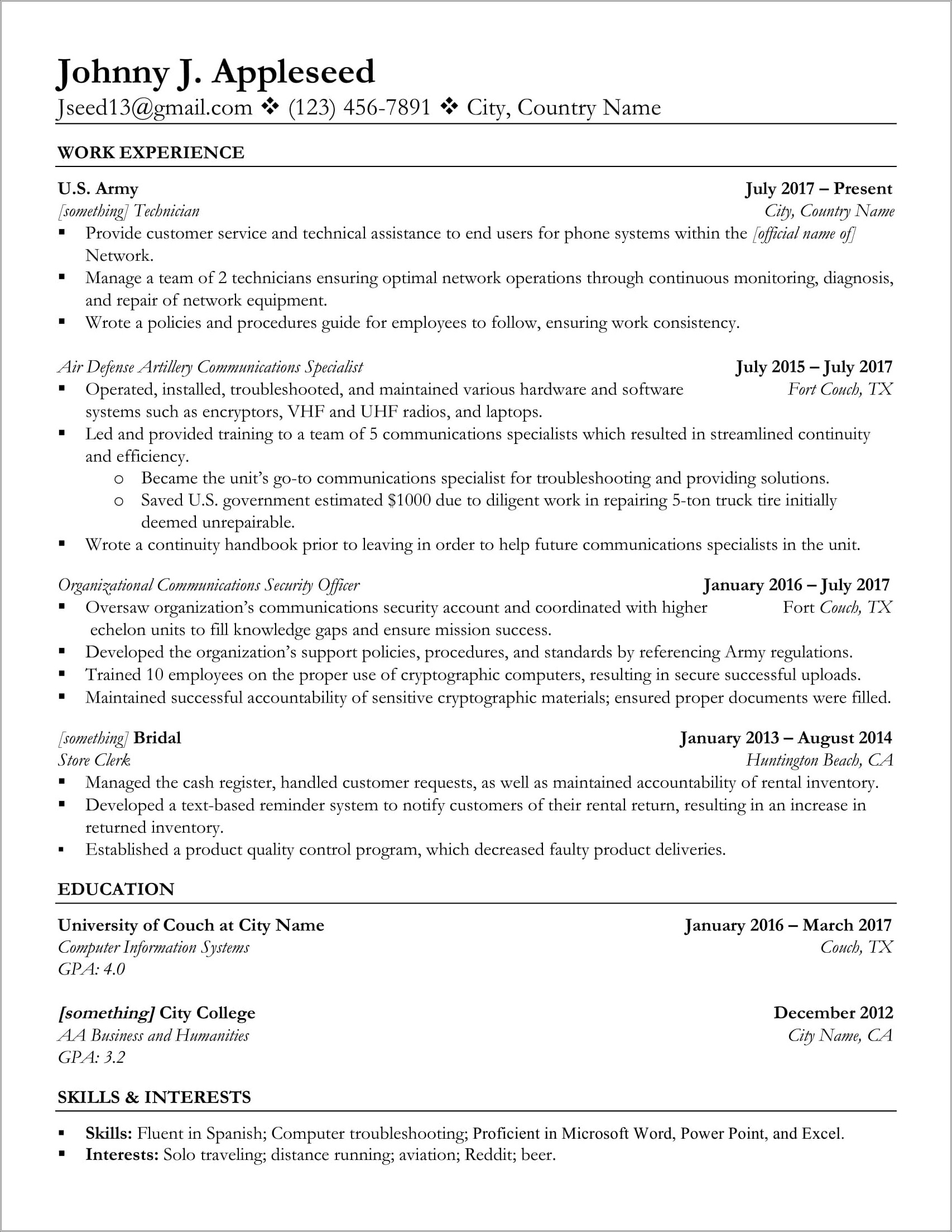 Putting Supply Support On A Resume Armuy