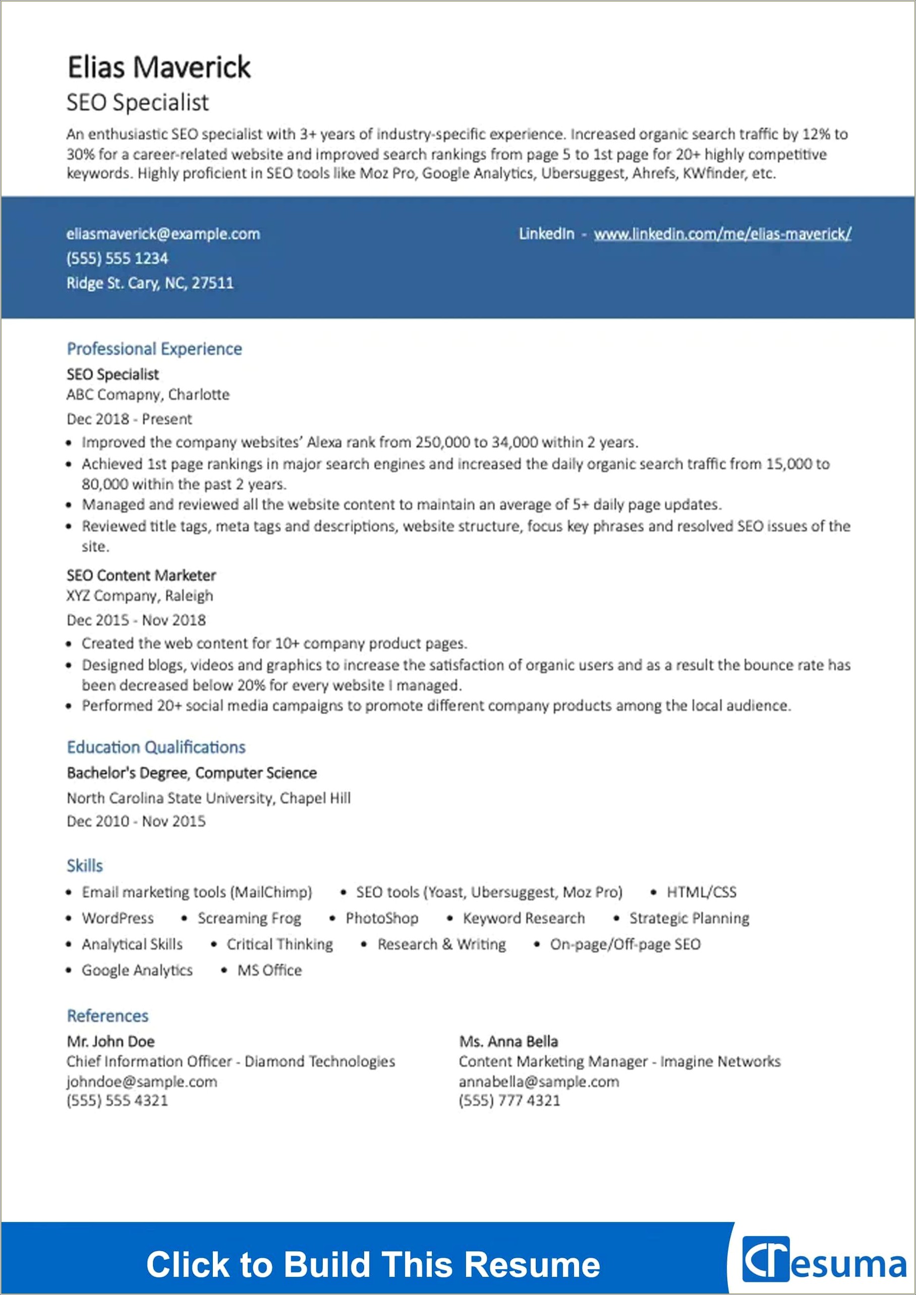 Qualifications Sample Resume Ms Office Proficiency