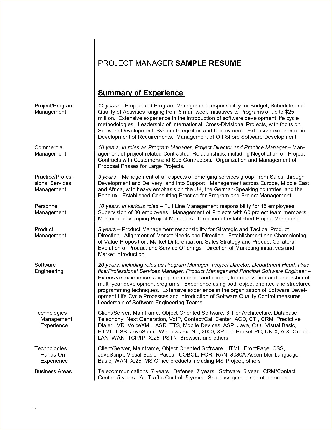 Quality Control Resume Summary Statement Examlples