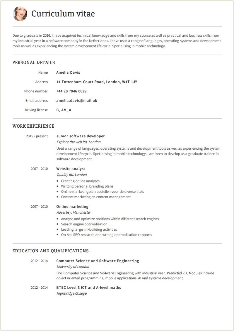 Quickly Make A Great Free Resume