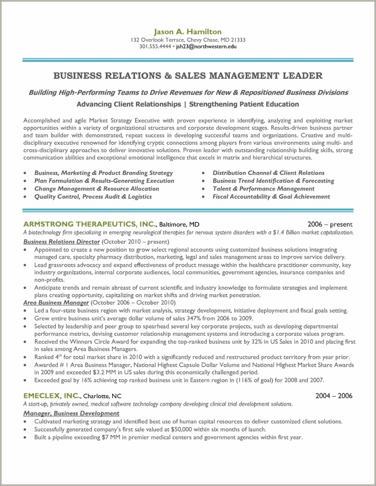 Real Estate Sales And Marketing Manager Resume