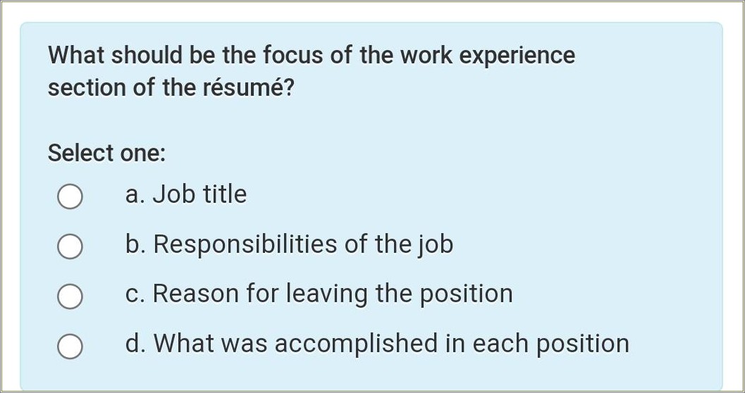 Reasons For Leaving A Job For Resume