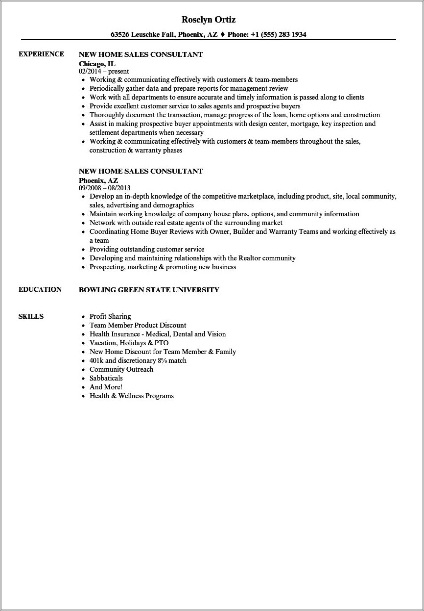 Recent Real Estate Certification Resume Objective