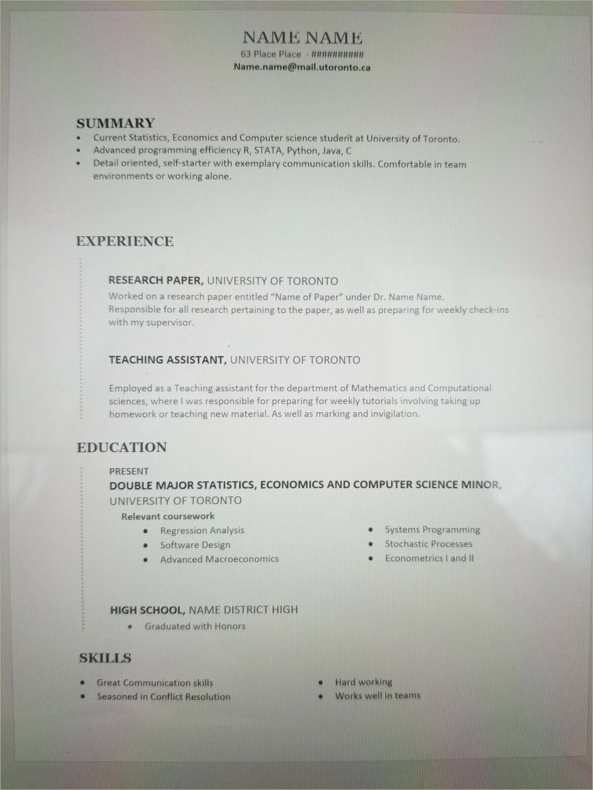 Reddit Dropping Out Of Grad School Resume