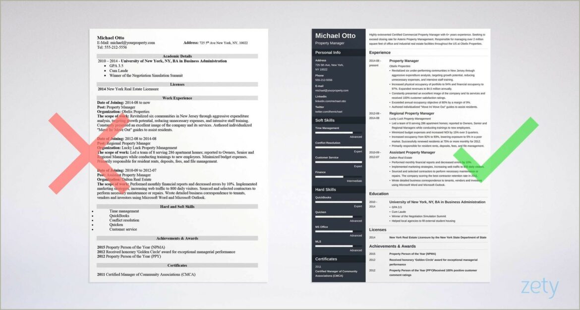 Regional Property Manager Resume Objective Examples