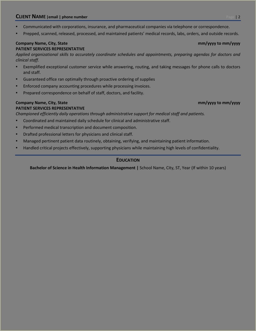 Regulatory Specialist In Pharmaceutical Resume Examples