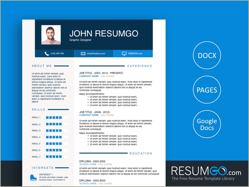 Remove Footer And Header On Resume Template