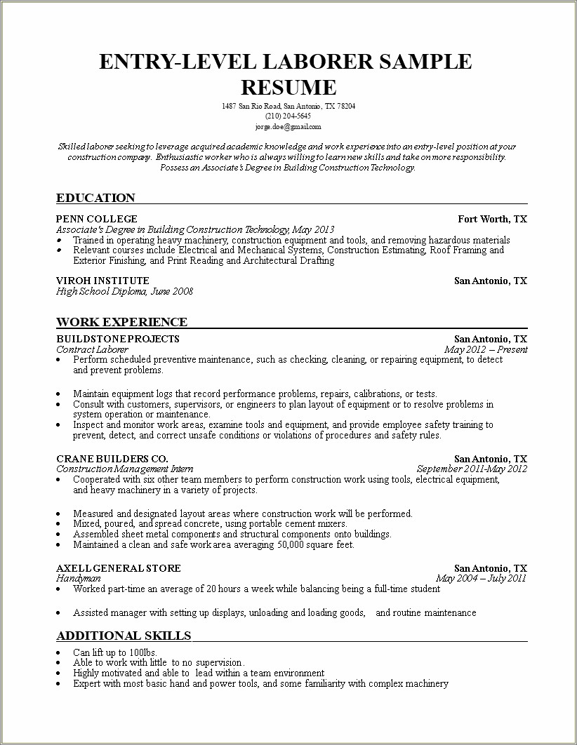 Removing Non Relavant Work From Resume