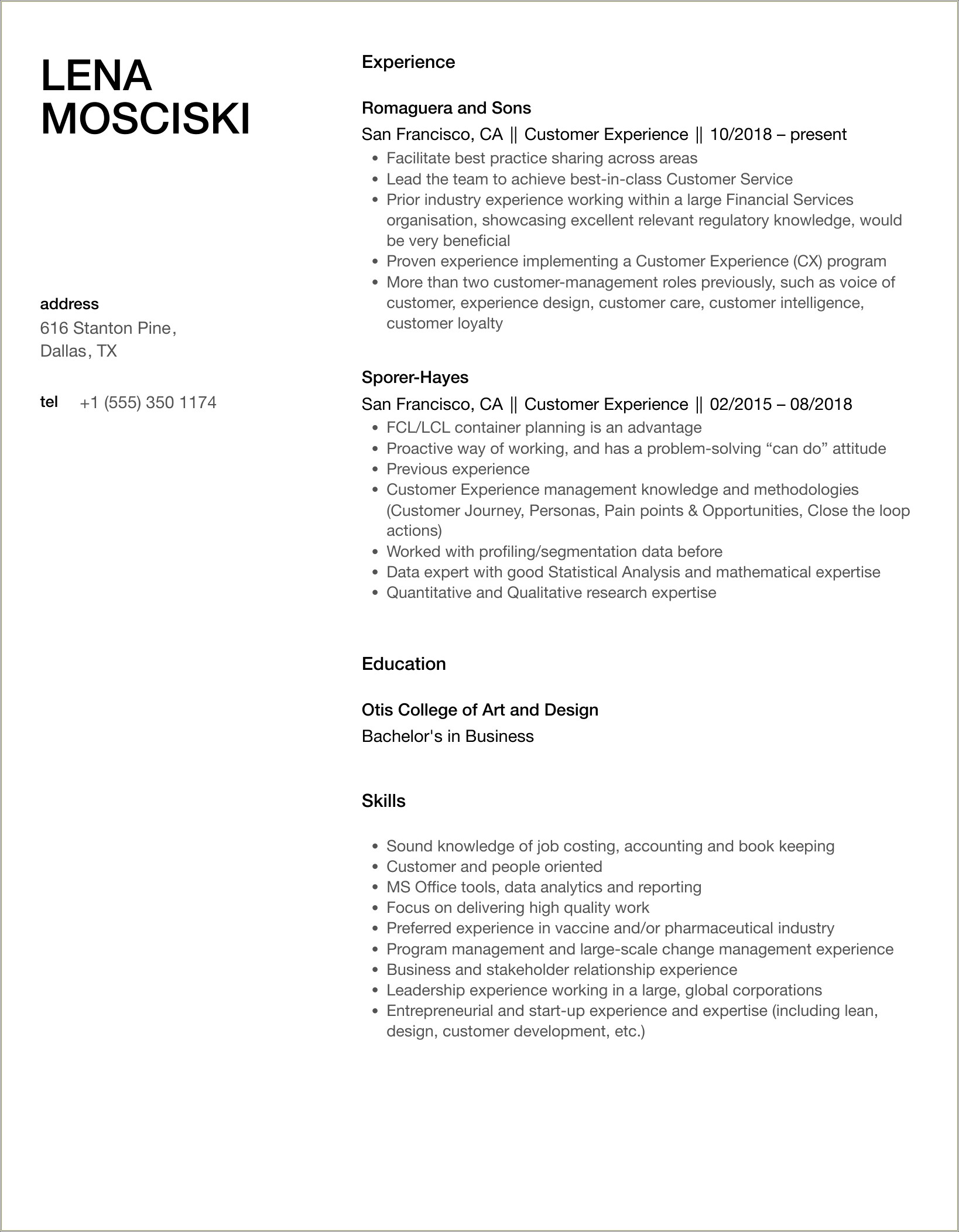 Repeat Summer Jobs On A Resume