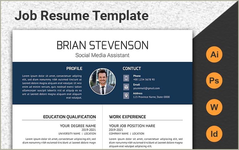 Resume 2019 Template Line With Dotts