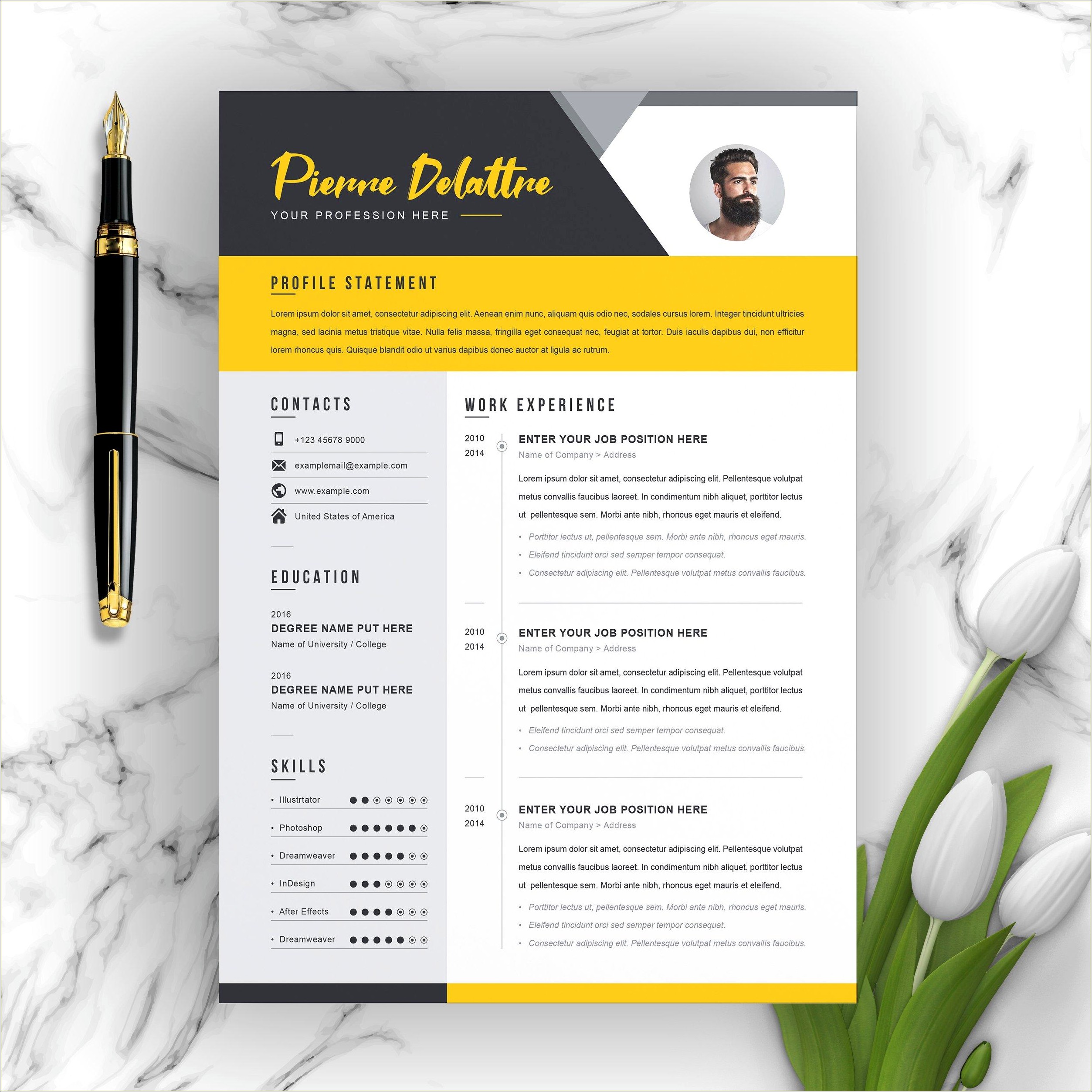 Resume After Effects Template Free Download