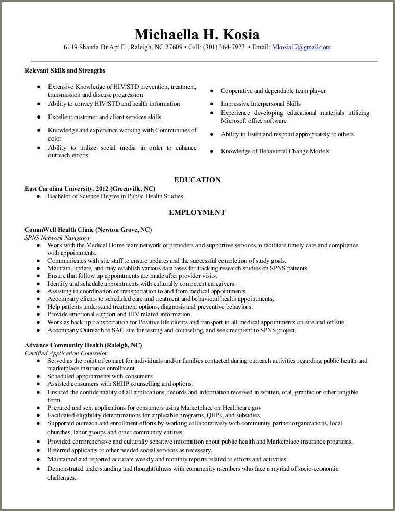 Resume Black And White Vs Color Social Work