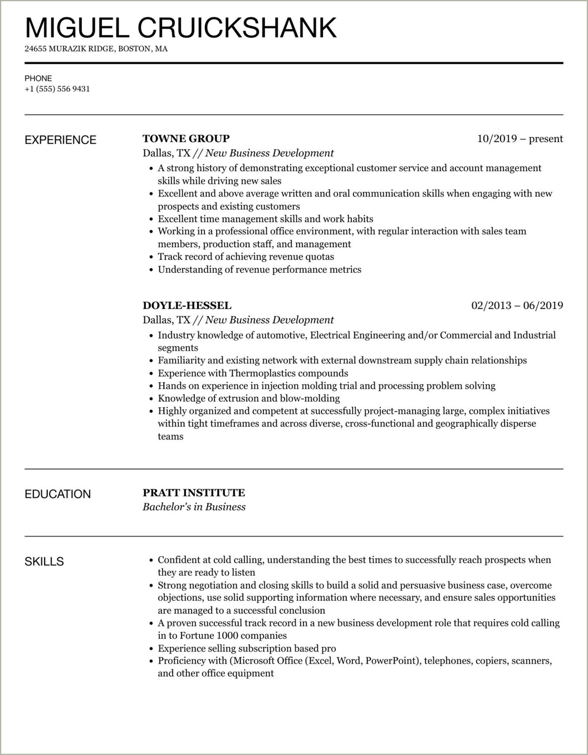 Resume Bulletin Point Examples For Start Up Company