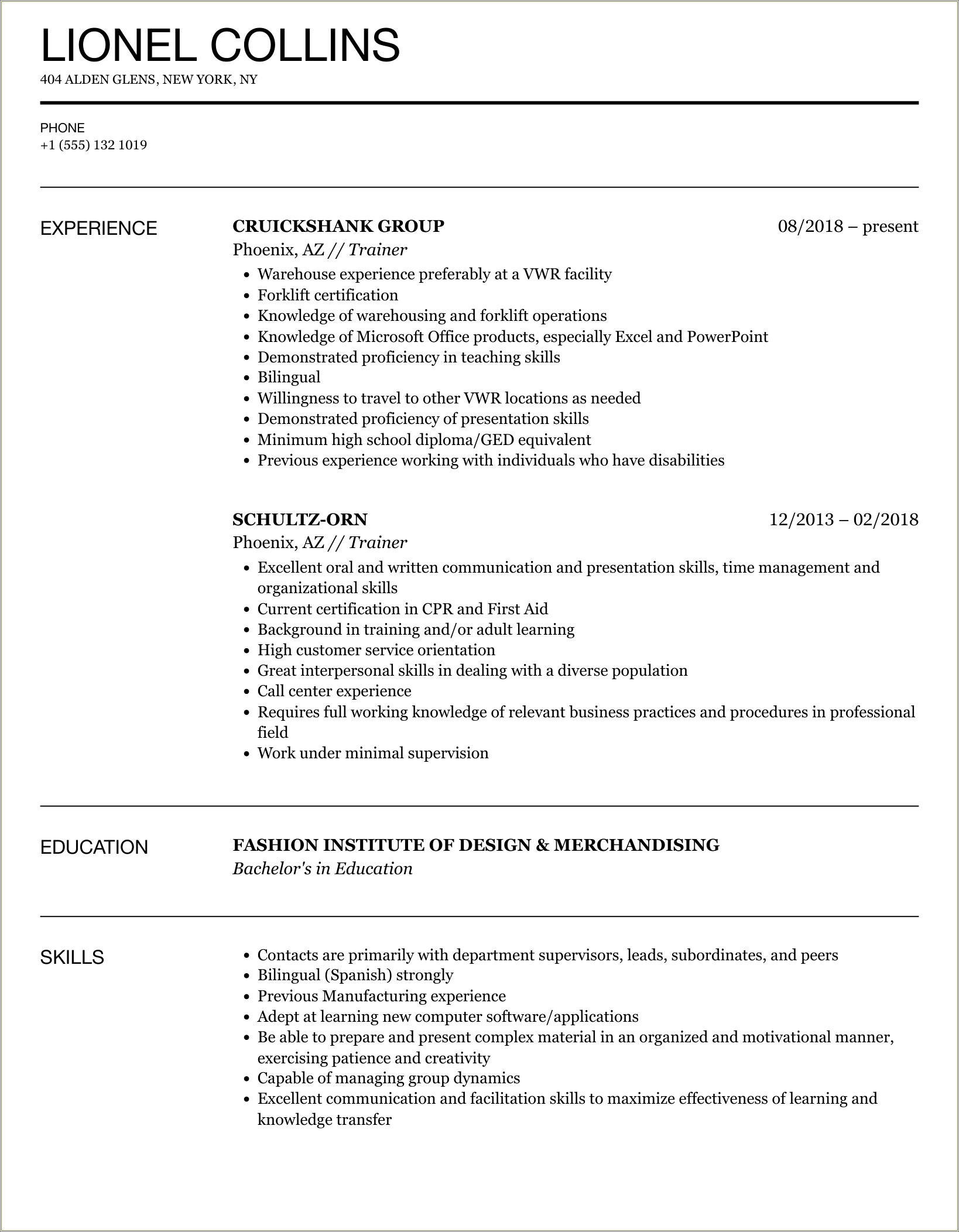 Resume Capable Of Learning New Skills